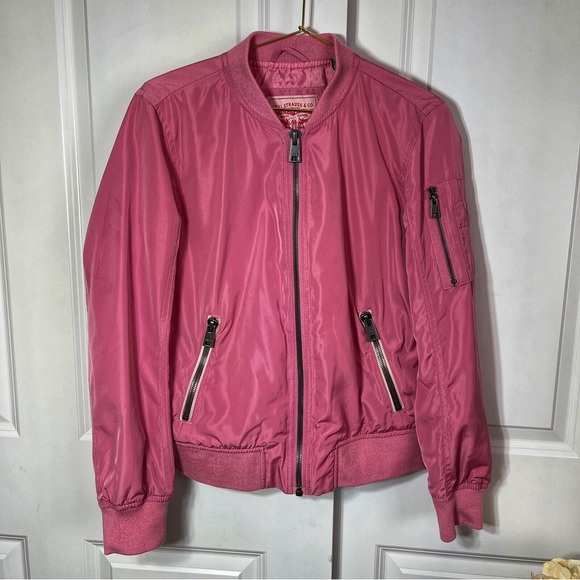 Levi's Vibrant Pink Bomber Jacket Size M - Picture 1 of 6